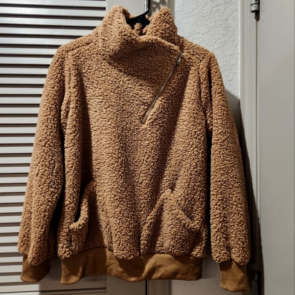 Asymetrical Sherpa Hoodie